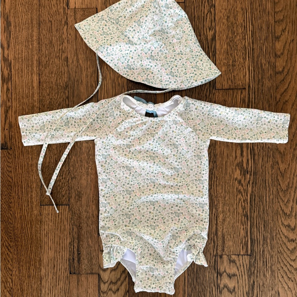 Minnow girls 0-6m rashguard onepiece